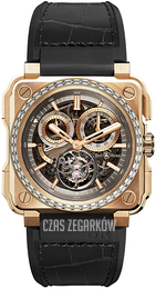 Bell & Ross Experimental Szary/Guma BR-X1-TOURBILLON-ROSE-GOLD-DIAMO