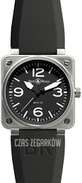 Bell & Ross BR 01-92 Czarny/Guma Ø46 mm BR0192-BL-ST