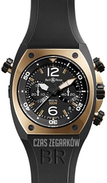 Bell & Ross BR 02-94 Czarny/Guma Ø44 mm BR02-CHR-BICOLOR