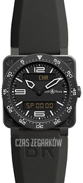 Bell & Ross BR 03 Type Aviation Czarny/Guma Ø42 mm BR0392-AVIA-CA