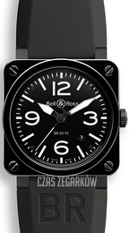 Bell & Ross BR 03-92 Czarny/Guma Ø42 mm BR0392-CER-BLP-SRB