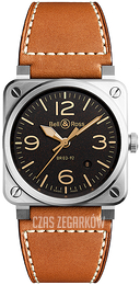 Bell & Ross BR 03-92 Czarny/Skóra Ø42 mm BR0392-GH-ST-SCA