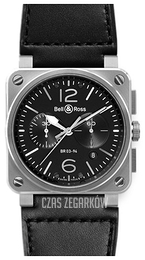 Bell & Ross BR 03-94 Czarny/Skóra BR0394-BL-SI-SCA