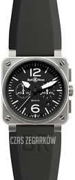 Bell & Ross BR 03-94 Czarny/Guma Ø42 mm BR0394-BL-ST