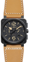 Bell & Ross BR 03-94 Czarny/Skóra Ø42 mm BR0394-HERITAGE