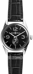 Bell & Ross BR 123 Czarny/Skóra Ø41 mm BRG123-BL-ST-SCR