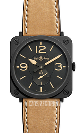 Bell & Ross BR S Quartz Czarny/Skóra Ø39 mm BRS-Heritage
