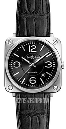 Bell & Ross BR S Mecanique Czarny/Skóra Ø39 mm BRS92-BL-ST