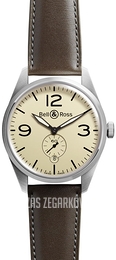 Bell & Ross BR 123 Brązowy/Skóra Ø41 mm BRV123-BEI-ST-SCA