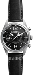 Bell & Ross BR 126 Czarny/Skóra Ø41 mm BRV126-BL-ST-SCA