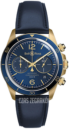 Bell & Ross Br V2-94 Niebieski/Skóra Ø41 mm BRV294-BLU-BR/SCA