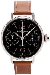 Bell & Ross WW1 Czarny/Skóra Ø45 mm BRWW1-MONO-HER-SCA