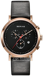 Bering Classic Czarny/Skóra Ø40 mm 10540-462