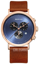 Bering Classic Niebieski/Skóra Ø40 mm 10540-467