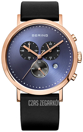 Bering Classic Niebieski/Skóra Ø40 mm 10540-567
