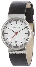 Bering Titanium Biały/Skóra Ø29 mm 11029-404