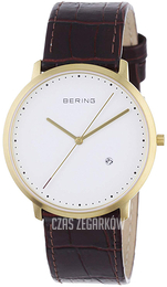Bering Classic Biały/Skóra Ø39 mm 11139-534