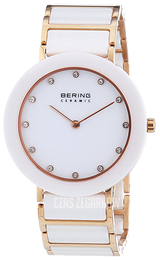 Bering Ceramic Biały/Stal w kolorze różowego złota Ø35 mm 11435-766