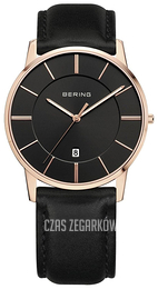 Bering Classic Czarny/Skóra Ø39 mm 13139-466