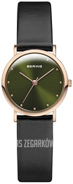 Bering Classic Zielony/Skóra Ø26 mm 13426-469