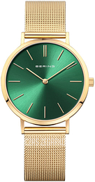 Bering Classic Zielony/Stal w odcieniu złota Ø34 mm 14134-338