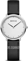 Bering Ultra Slim Biały/Skóra Ø29 mm 15729-404