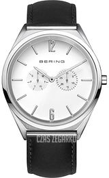 Bering Ultra Slim Biały/Skóra Ø40 mm 17140-404