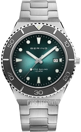 Bering Classic Zielony/Stal Ø43 mm 18940-708