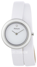 Bering Ceramic Biały/Skóra Ø28 mm 33128-854