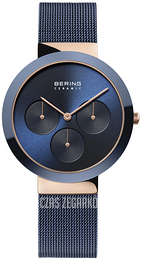 Bering Ceramic Niebieski/Stal Ø36 mm 35036-367