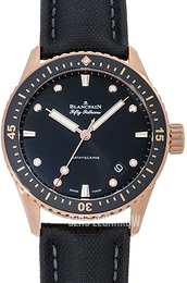 Blancpain Fifty Fathoms Czarny/Skóra Ø43 mm 5000-36S30-B52A