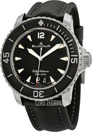 Blancpain Fifty Fathoms Czarny/Skóra Ø45 mm 5050-12B30-B52A