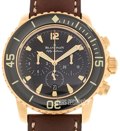 Blancpain Fifty Fathoms Czarny/Skóra Ø45 mm 5085FA-3630-63B