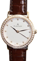 Blancpain Villeret Ultraflach Srebrny/Skóra Ø29 mm 6102-2987-55A