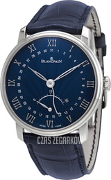 Blancpain Villeret Niebieski/Skóra Ø40 mm 6653Q-1529-55B