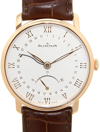 Blancpain Villeret Srebrny/Skóra Ø40 mm 6653Q-3642-55B
