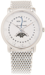 Blancpain Villeret Biały/Stal Ø40 mm 6654-1127-MMB