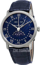 Blancpain Villeret Niebieski/Skóra Ø40 mm 6654-1529-55B