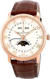 Blancpain Villeret Biały/Skóra Ø40 mm 6654-3642-55B