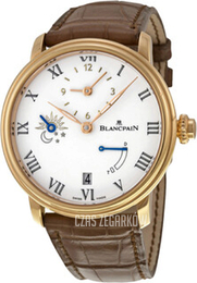 Blancpain Villeret Biały/Skóra Ø42 mm 6661-3631-55B