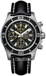 Breitling Superocean Chronograph II Czarny/Skóra Ø44 mm A1334102-BA82-435X-A20BASA.1