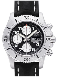 Breitling Superocean Chronograph Steelfish Czarny/Skóra Ø44 mm A13341C3-BD19-435X-A20BASA.1