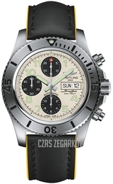 Breitling Superocean Chronograph Steelfish Srebrny/Skóra Ø44 mm A13341C3-G782-229X-A20BASA.1