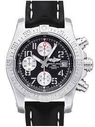 Breitling Avenger II Chronograph Czarny/Skóra Ø43 mm A1338111.BC33.435X.A20BA.1