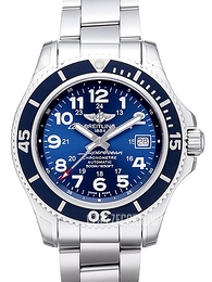 Breitling Superocean II 42 Niebieski/Stal Ø42 mm A17365D1-C915-161A