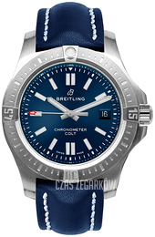 Breitling Colt Automatic Niebieski/Skóra Ø44 mm A17388101C1X1