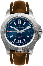 Breitling Colt Automatic Niebieski/Skóra Ø44 mm A17388101C1X2
