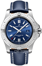 Breitling Colt Automatic Niebieski/Skóra Ø44 mm A17388101C1X3