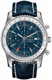 Breitling Navitimer Gmt Niebieski/Skóra Ø46 mm A24322121C1P1