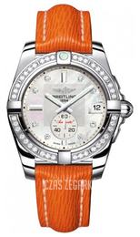 Breitling Galactic 36 Biały/Skóra Ø36 mm A3733053.A717.217X.A16BA.1